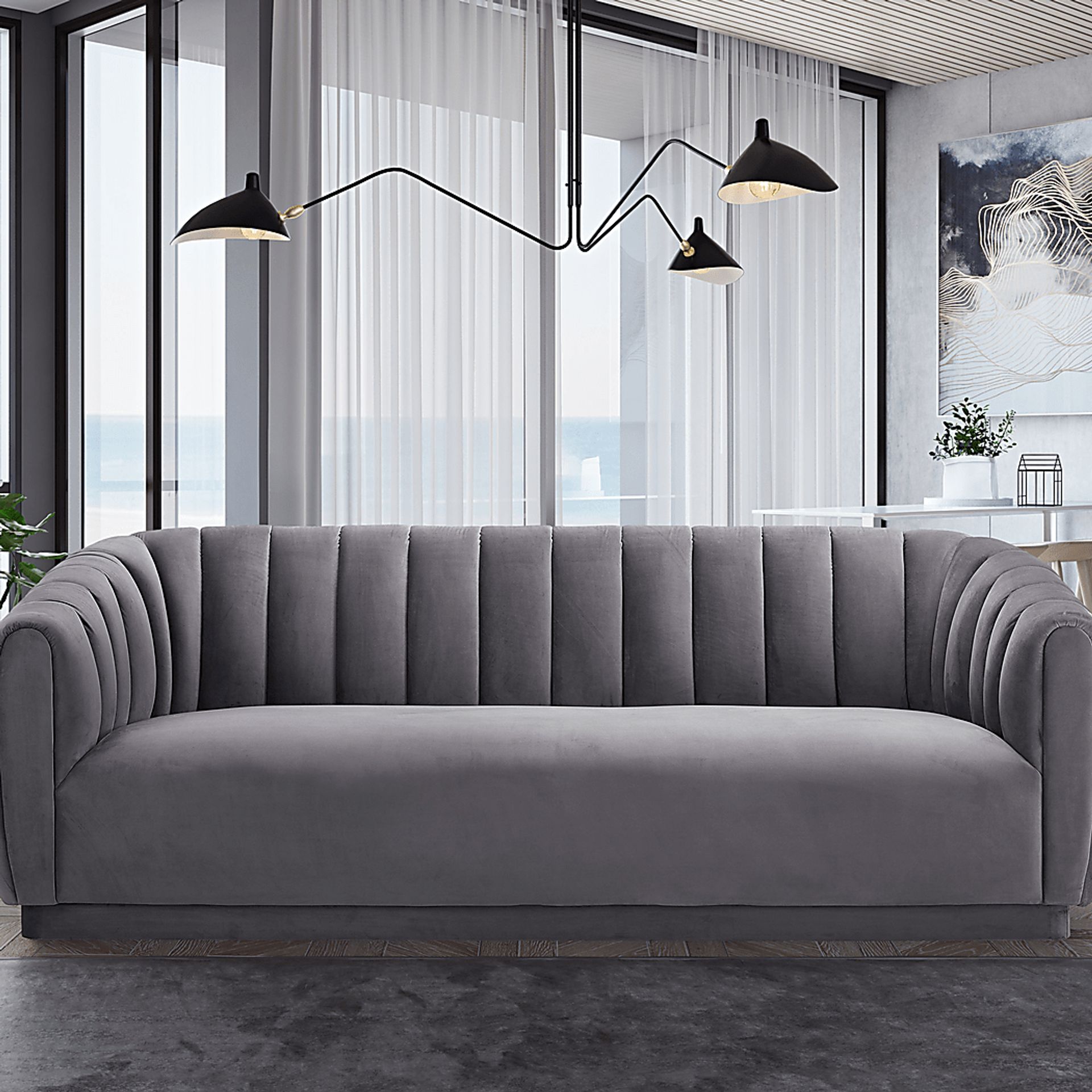 Frosterly Gray Sofa - Image 2