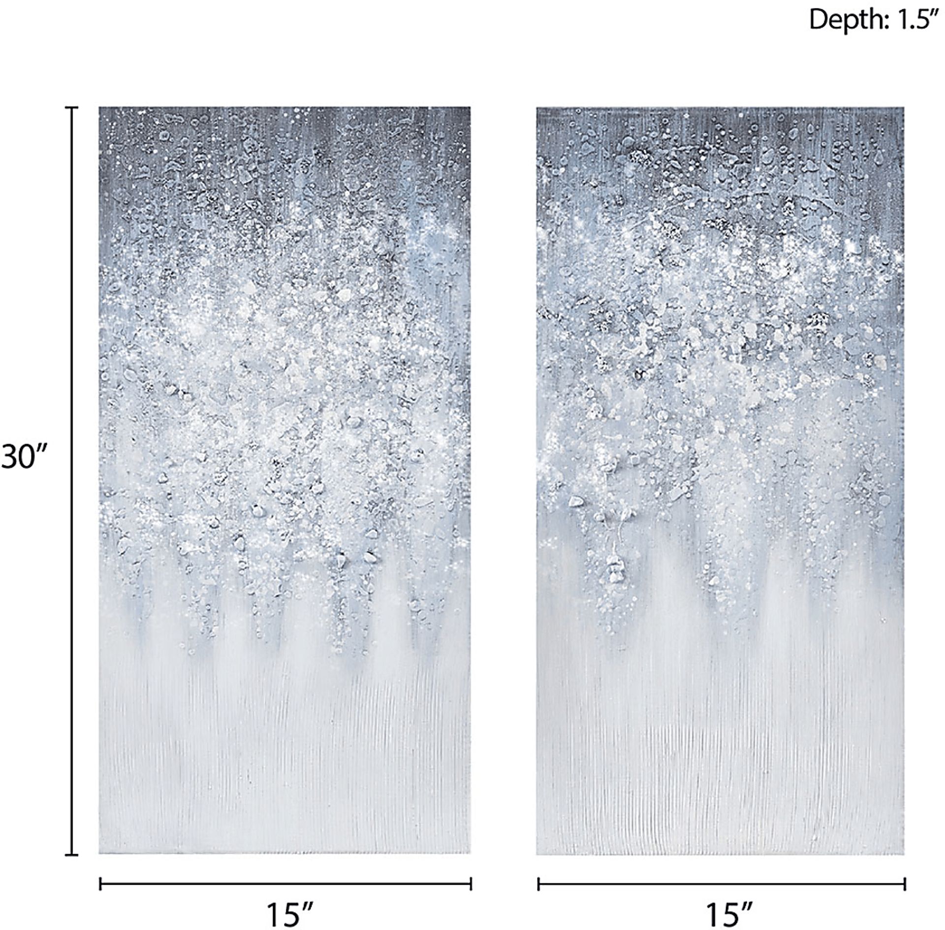 Frozen Rain Blue Artwork, Set of 2 - Image 6