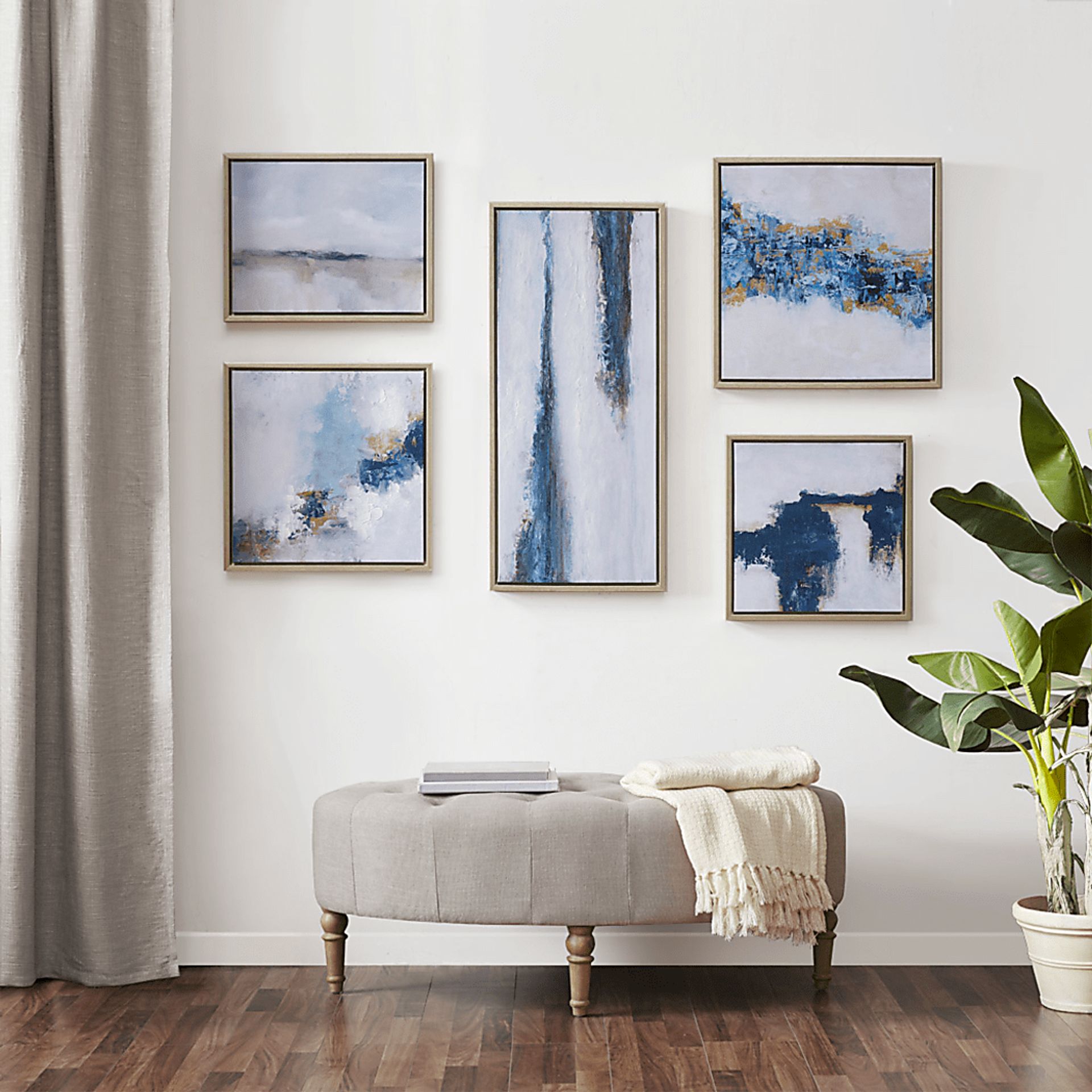 Frozen Thoughts Blue Artwork, Set of 5 - Image 2