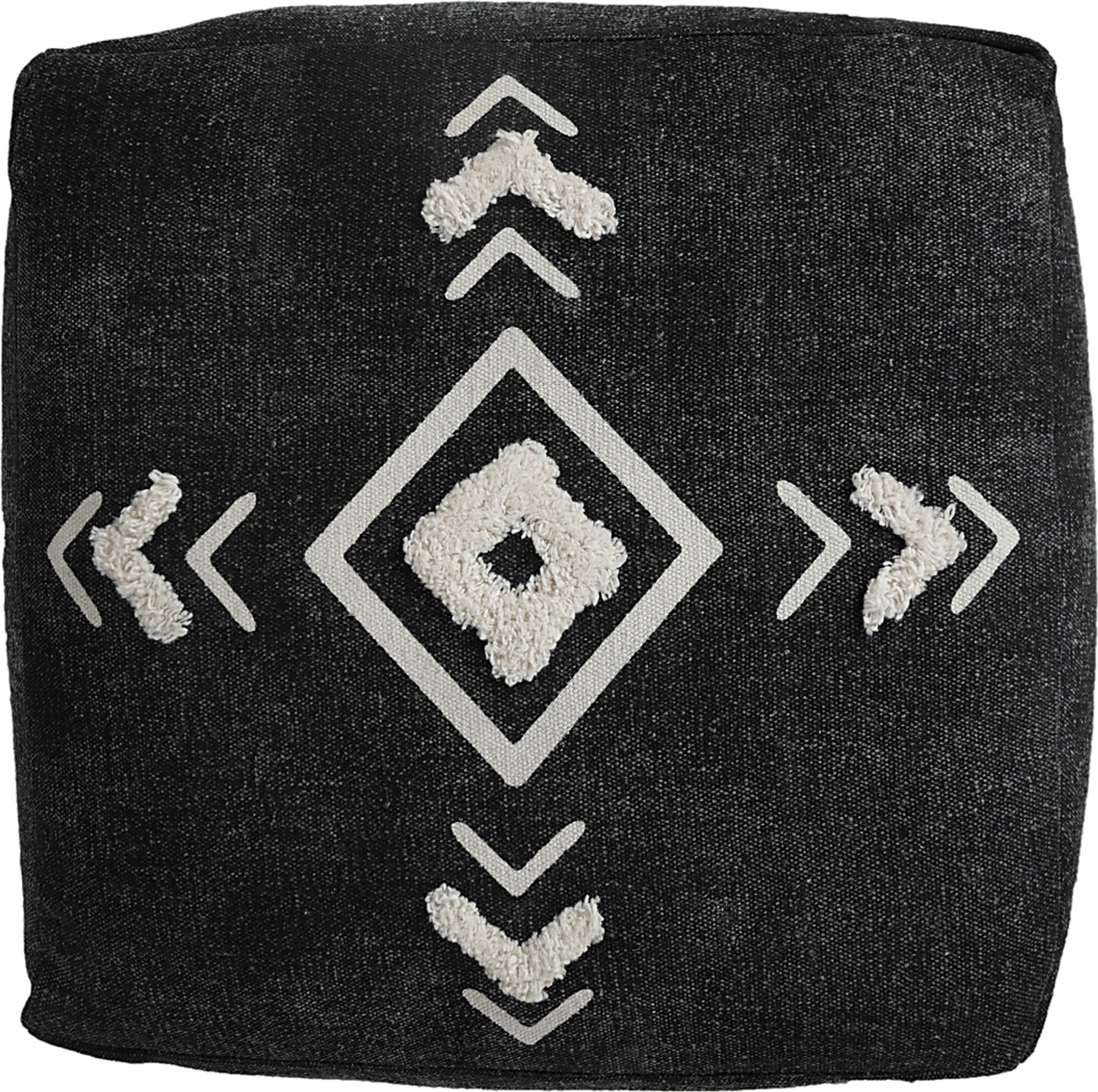 Fuana Black/White Pouf - Image 4