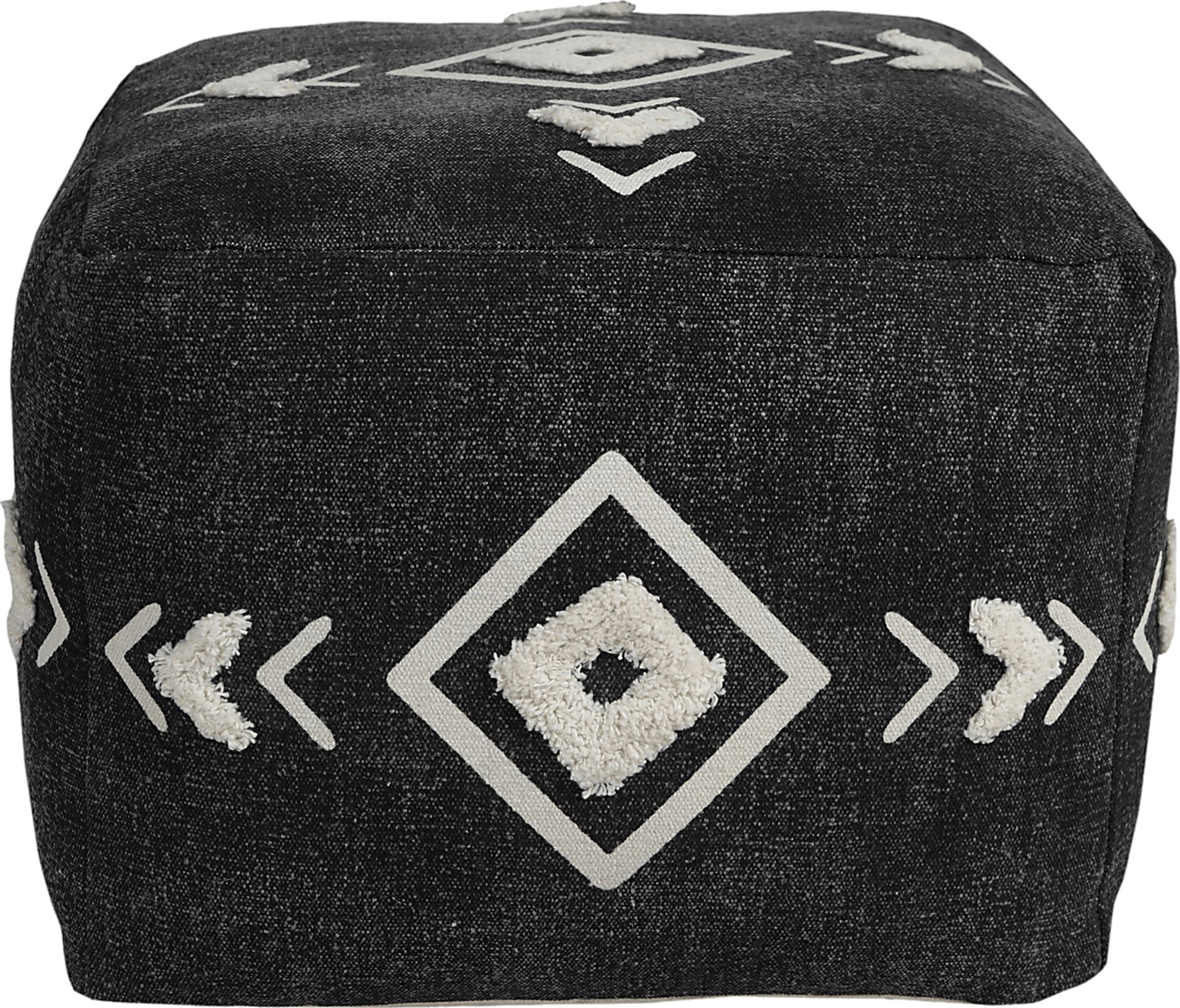 Fuana Black/White Pouf - Image 6