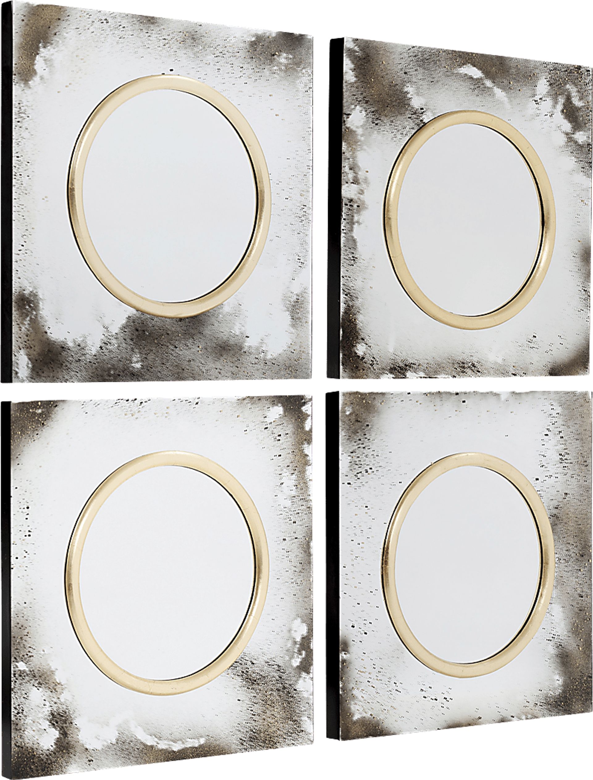 Fukayna Silver Wall Mirror, Set of 4 - Image 4