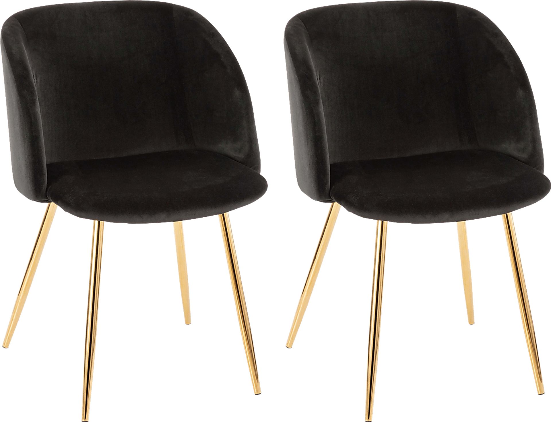 Fulham Black Dining Chair, Set of 2 - Image 1
