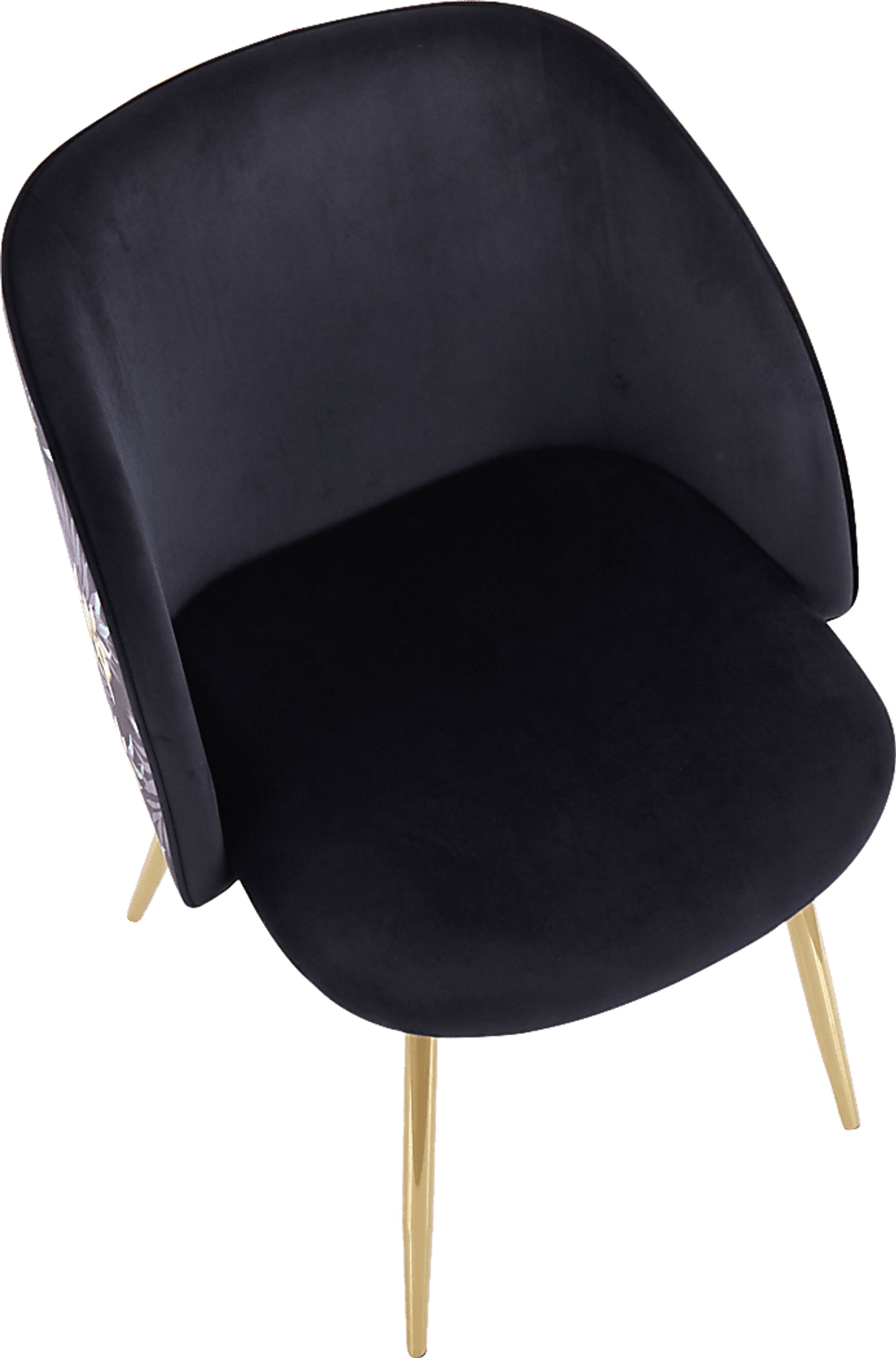 Fulham Black Floral Dining Chair, Set of 2 - Image 7