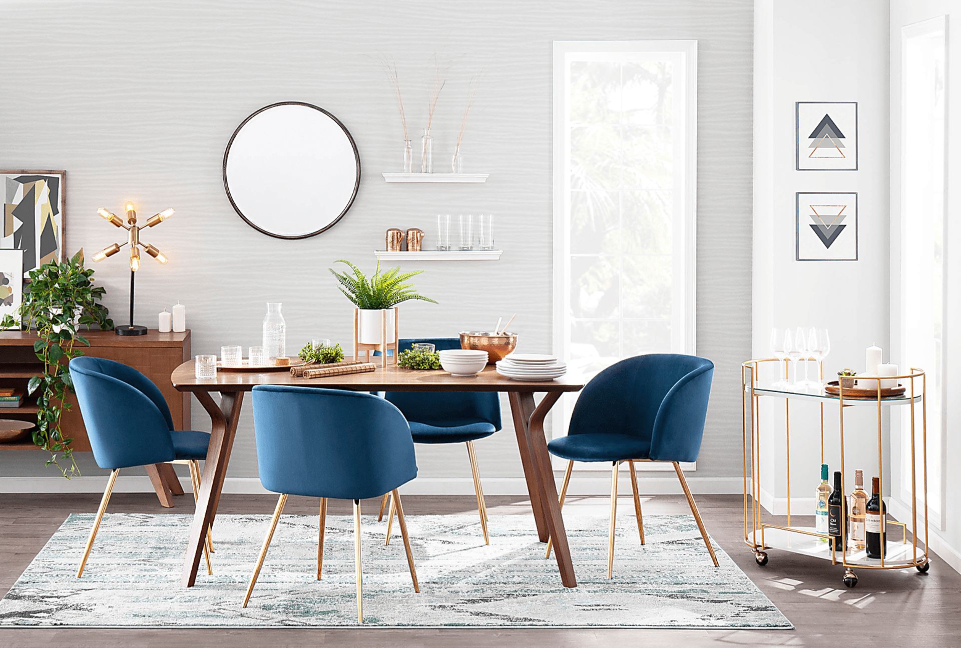 Fulham Blue Dining Chair, Set of 2 - Image 5