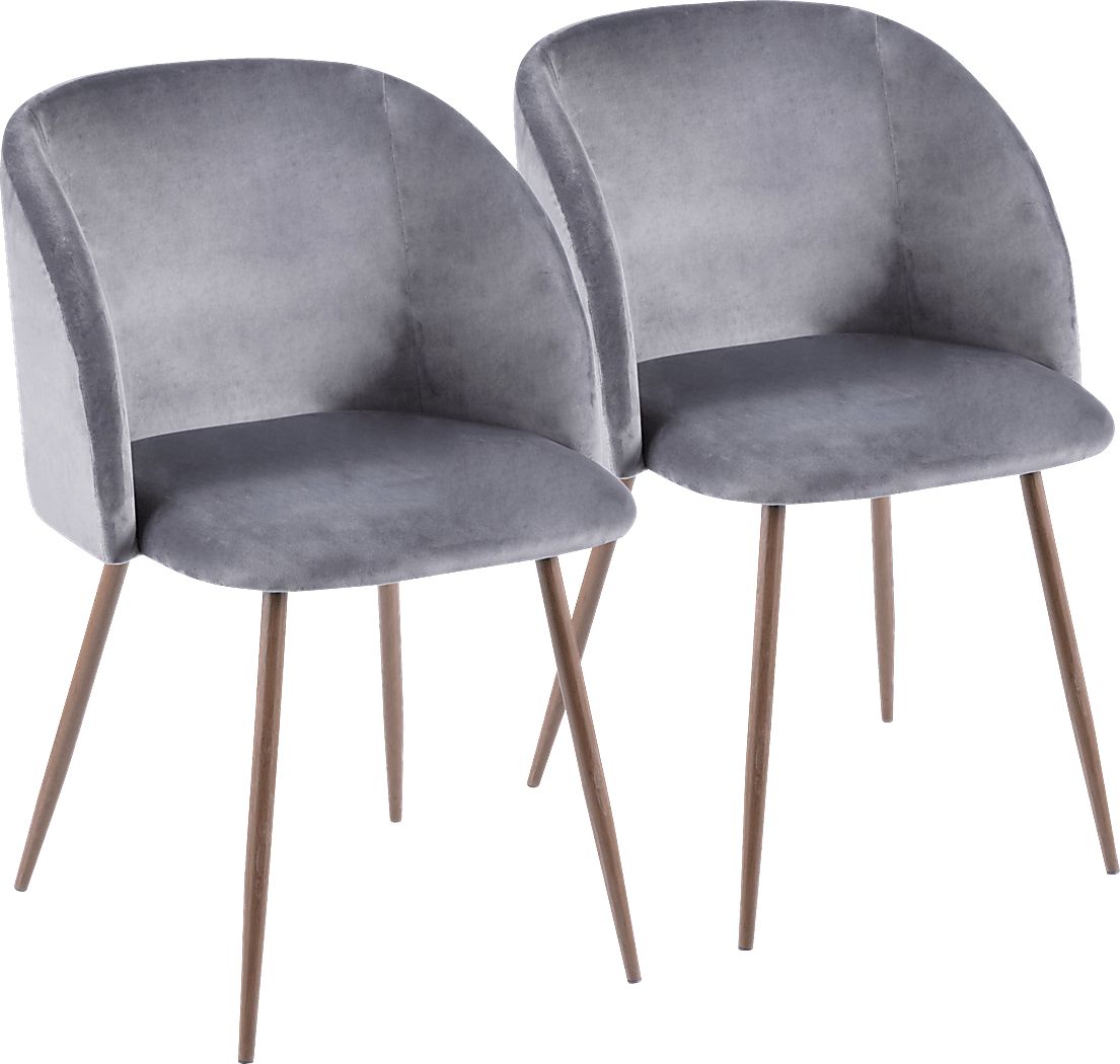 Fulham Gray Dining Chair, Set of 2