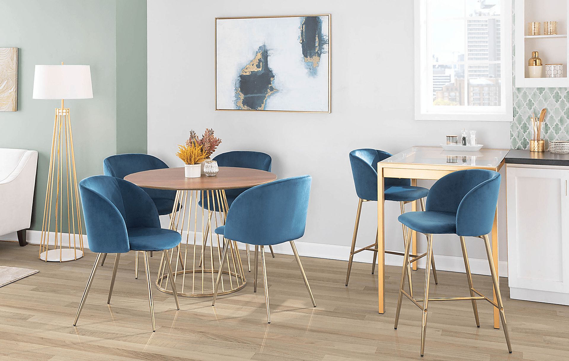 Fulham I Blue Counter Height Stool, Set of 2 - Image 11