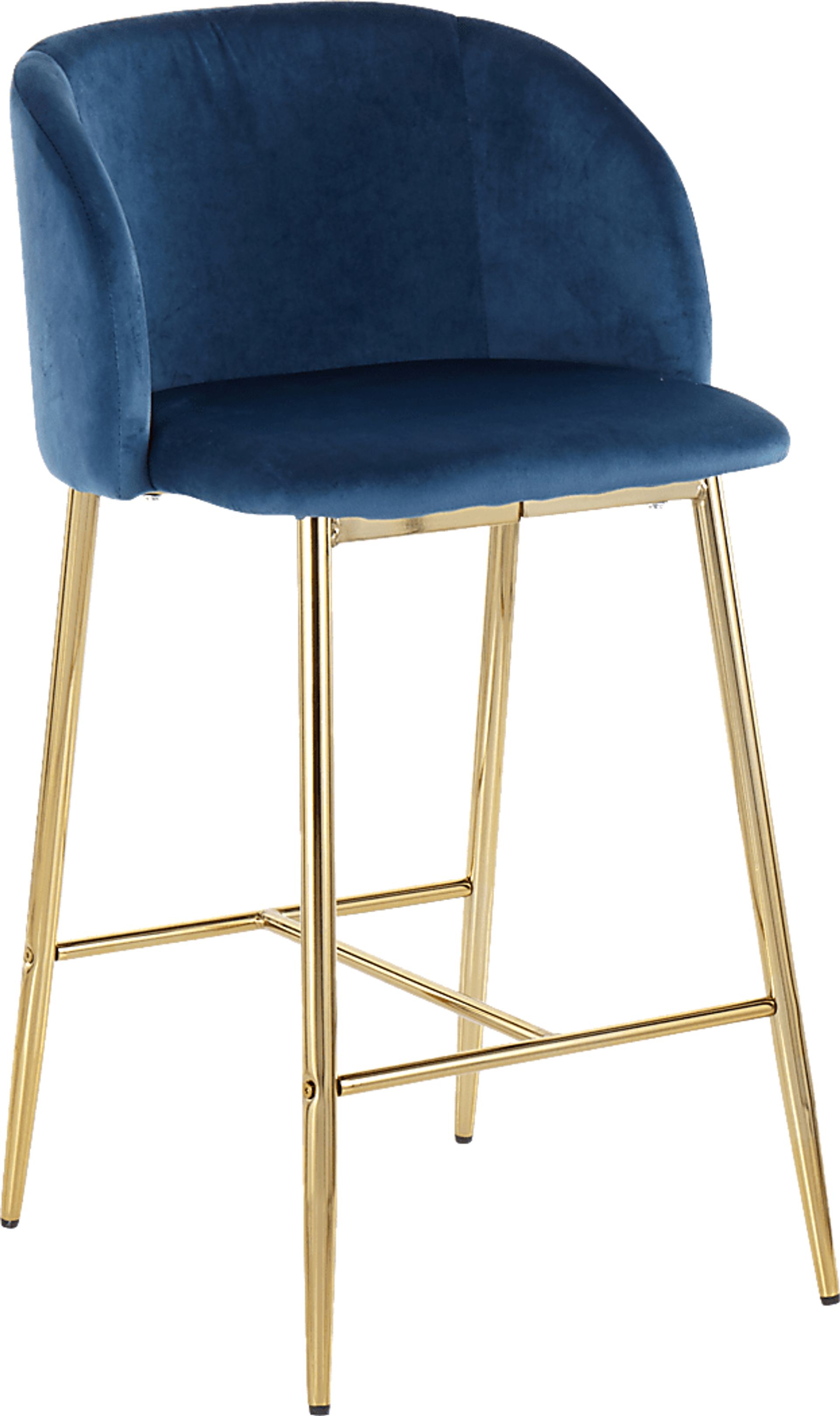 Fulham I Blue Counter Height Stool, Set of 2 - Image 2