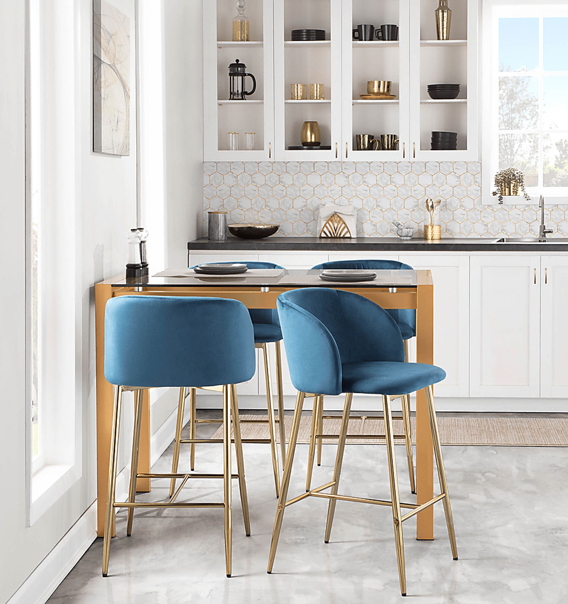 Fulham I Blue Counter Height Stool, Set of 2 - Image 8