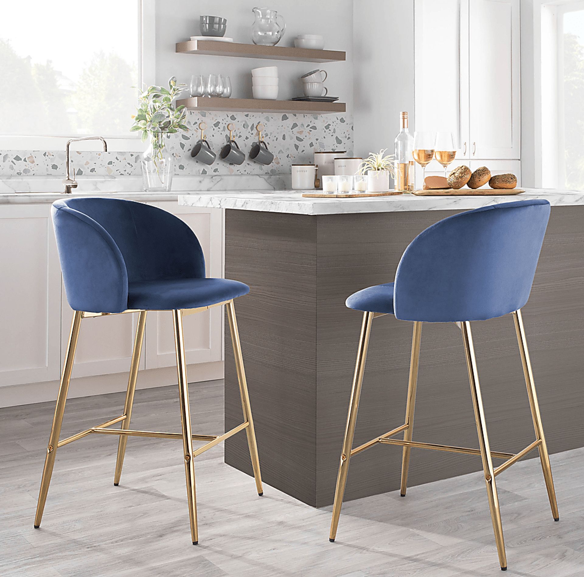 Fulham I Blue Counter Height Stool, Set of 2 - Image 10