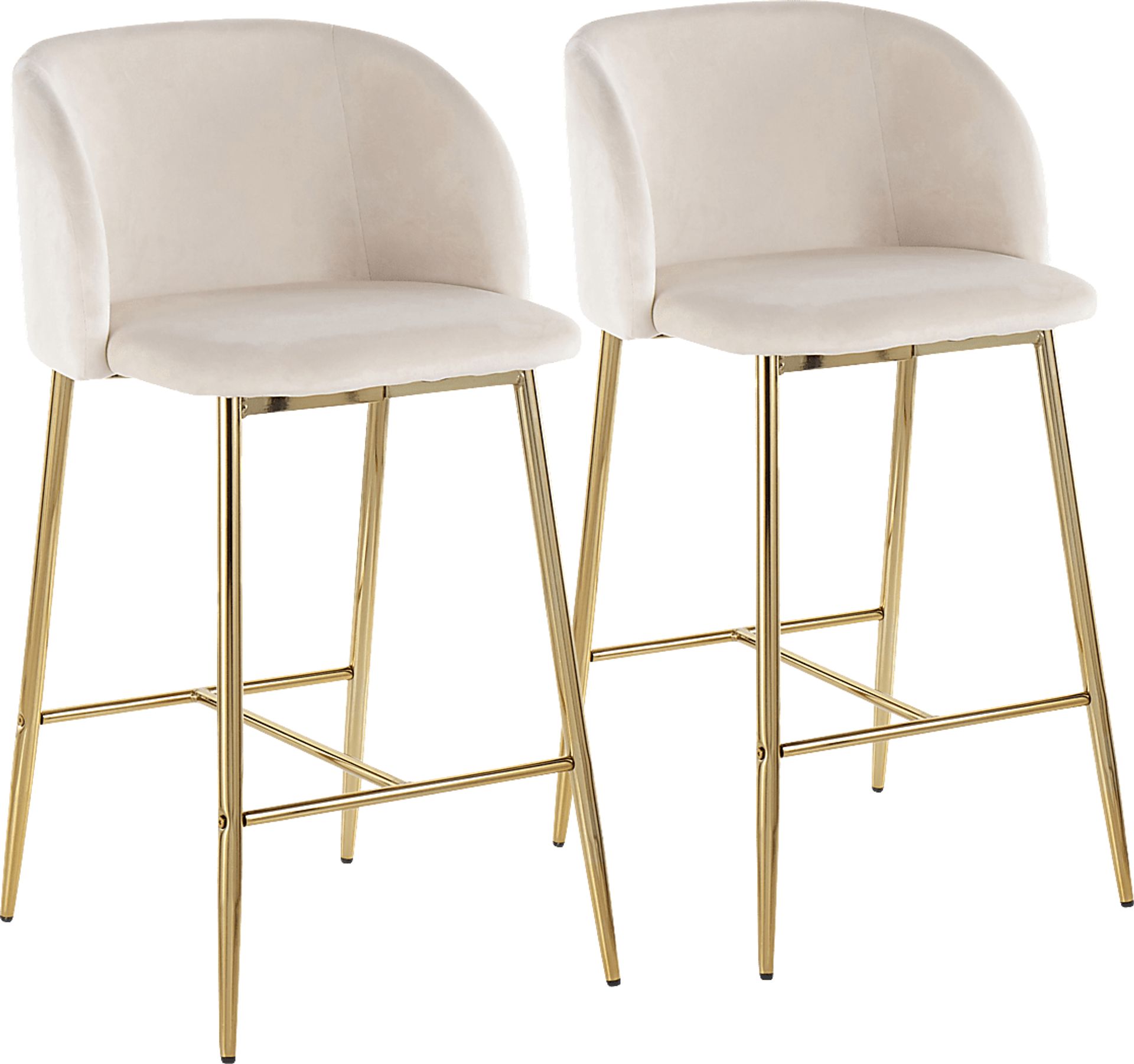 Fulham I Cream Counter Height Stool, Set of 2 - Image 1