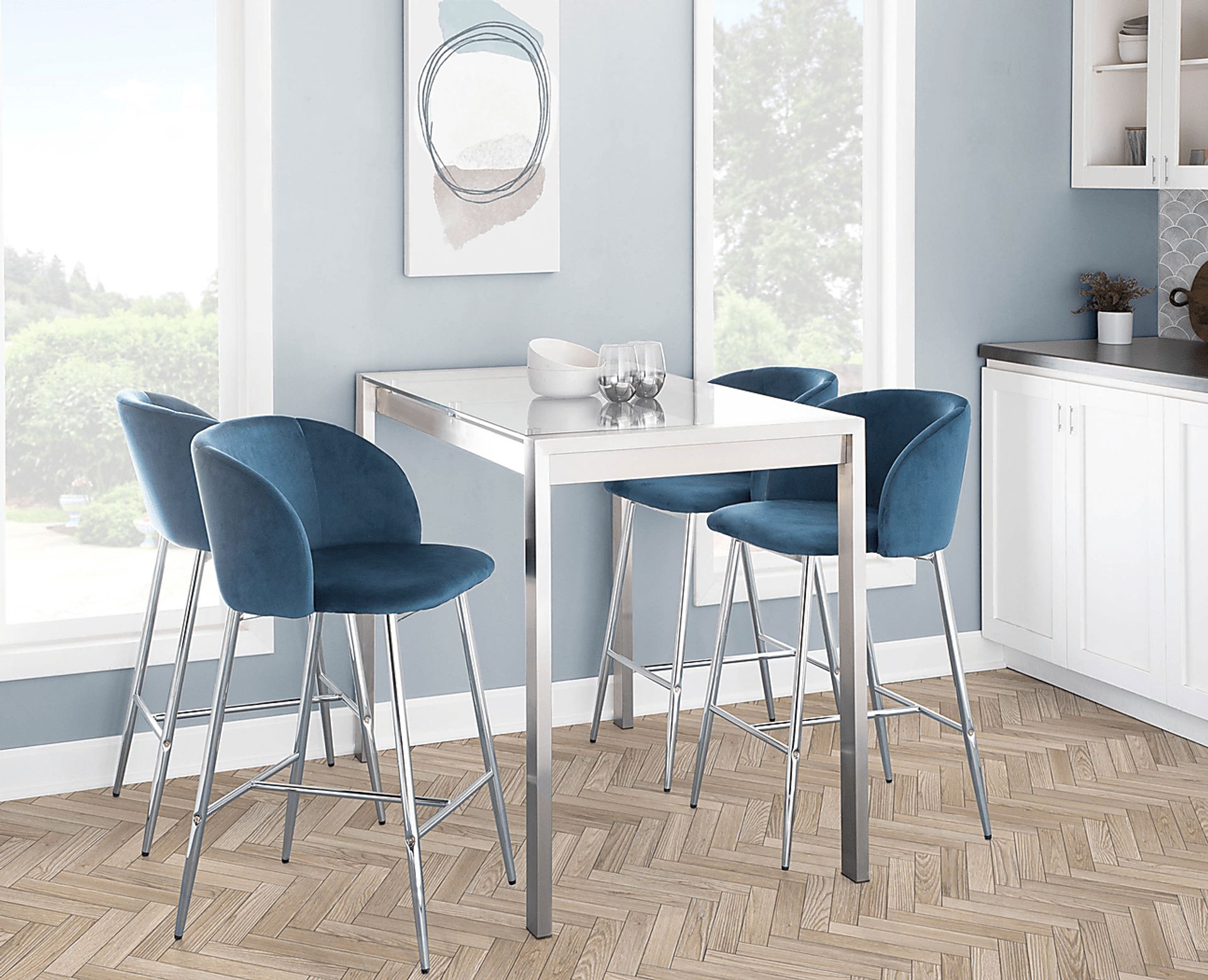 Fulham II Blue Counter Height Stool, Set of 2 - Image 9