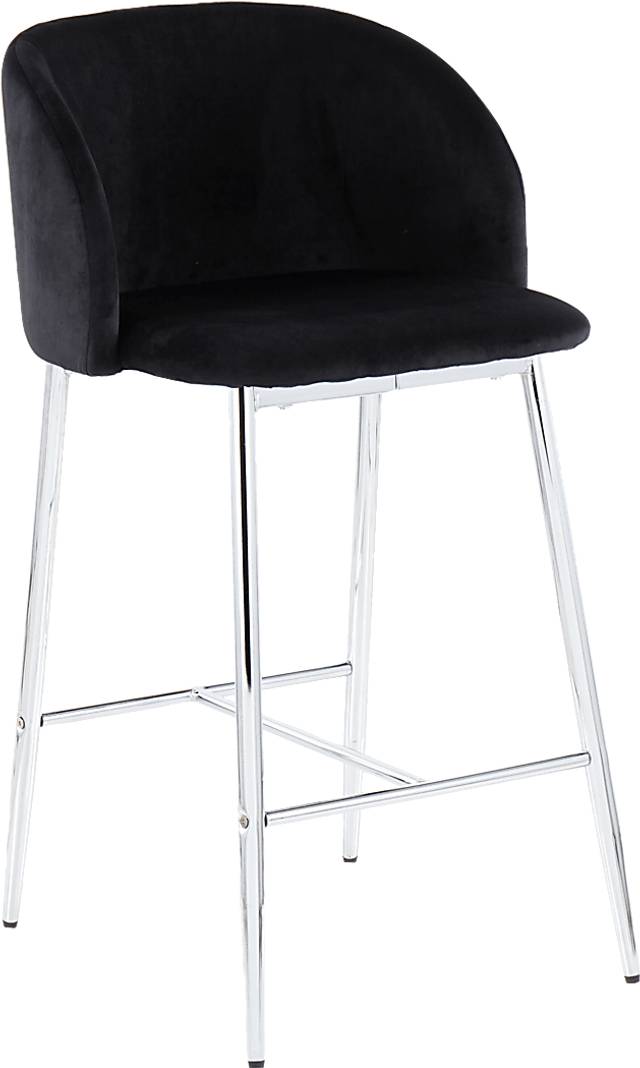 Fulham II Black Counter Height Stool, Set of 2 - Thumbnail - Image 2