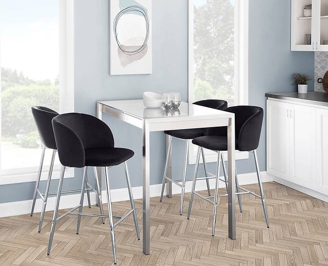 Fulham II Black Counter Height Stool, Set of 2 - Thumbnail - Image 9
