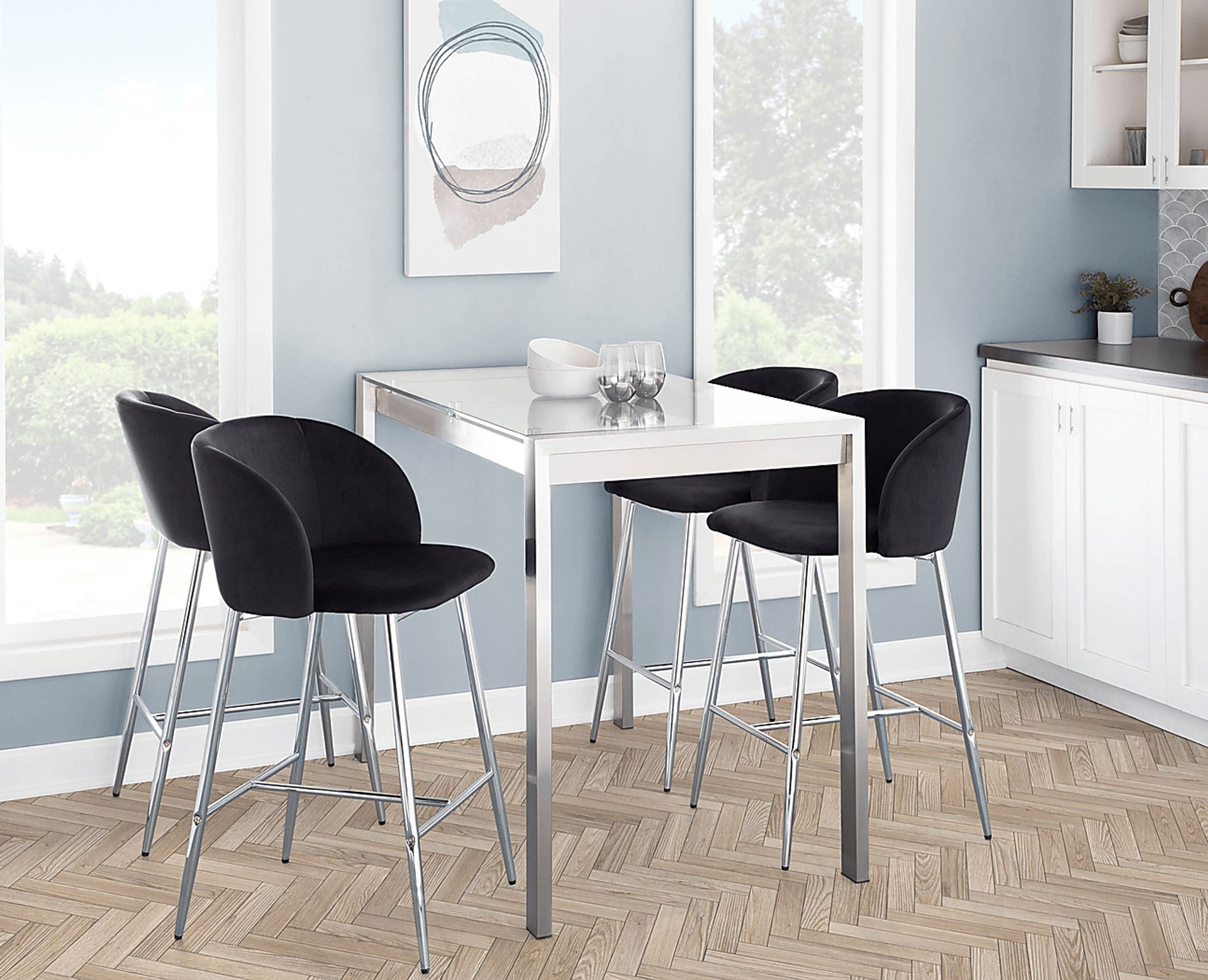 Fulham II Black Counter Height Stool, Set of 2 - Image 9