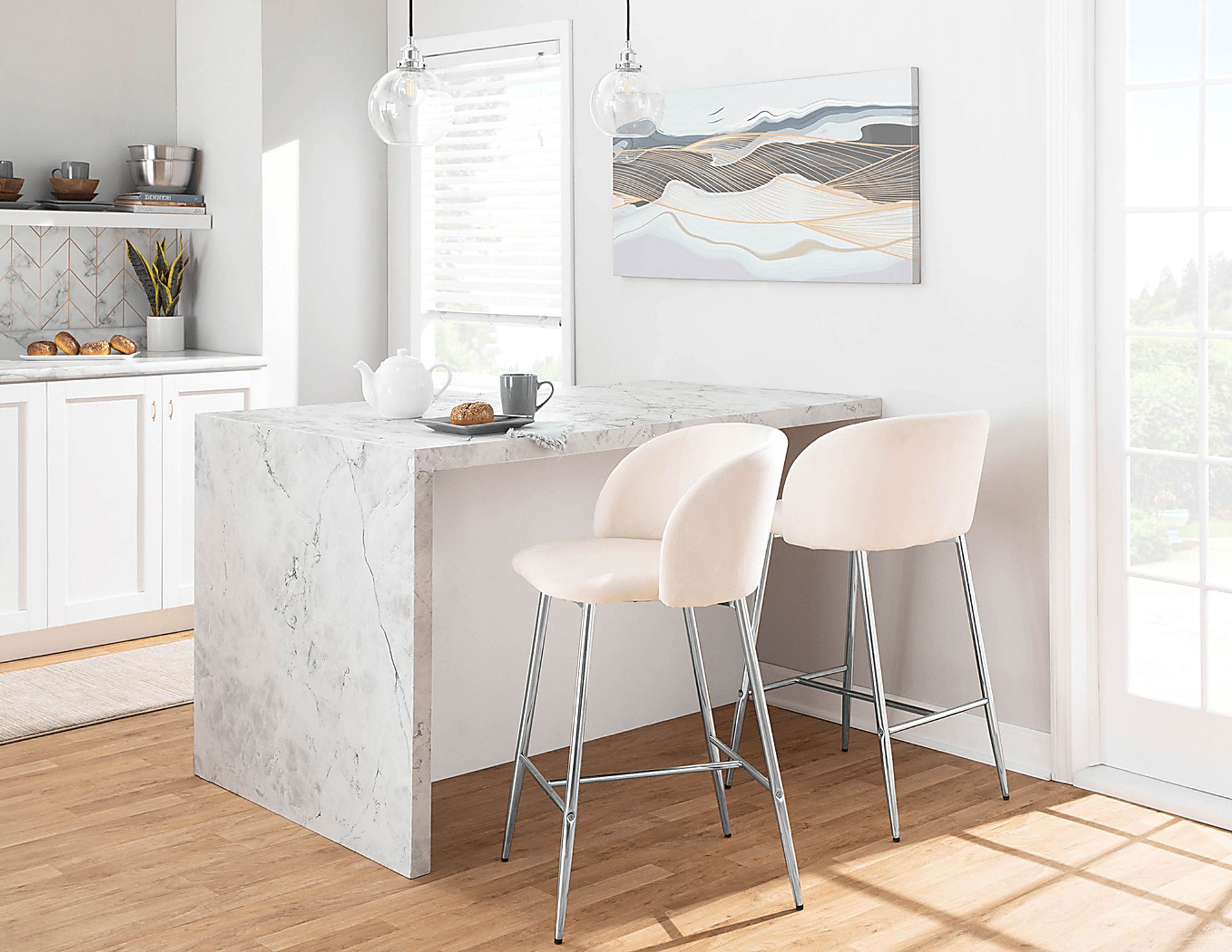 Fulham II Cream Counter Height Stool, Set of 2 - Image 11