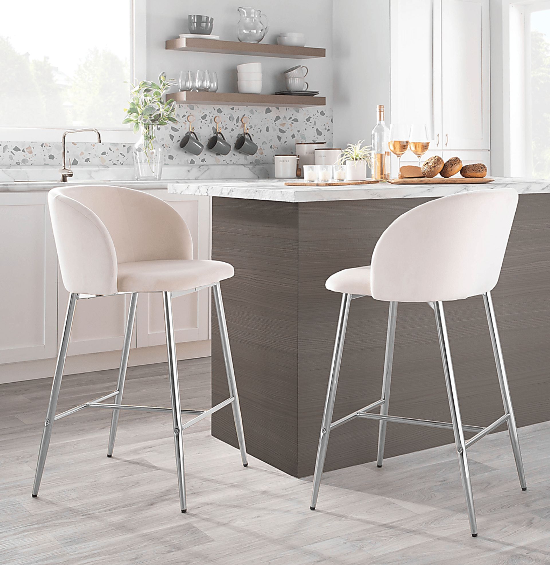 Fulham II Cream Counter Height Stool, Set of 2 - Image 8