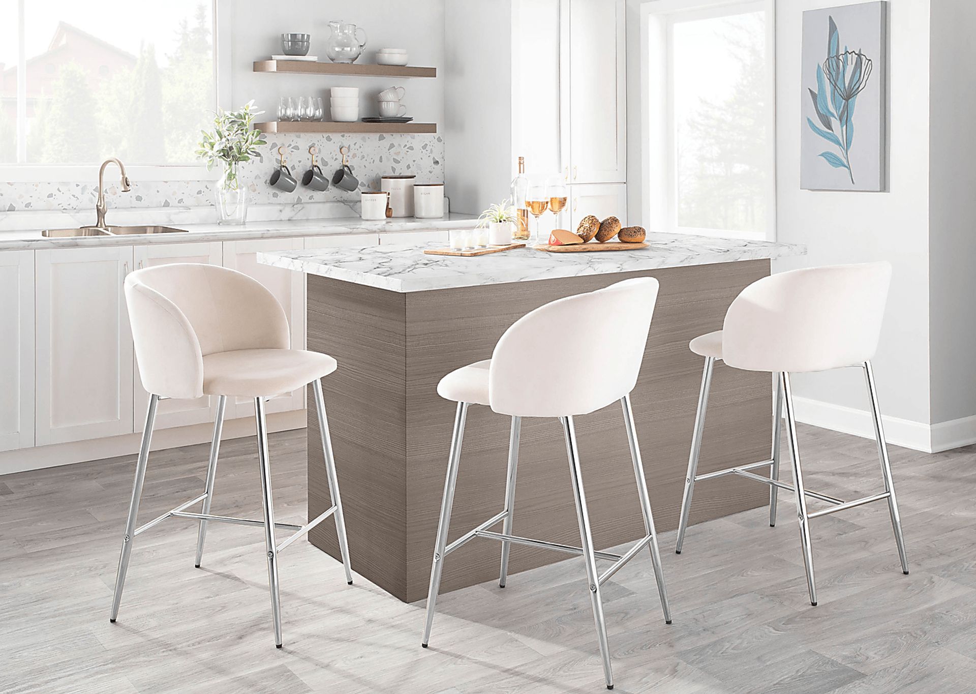Fulham II Cream Counter Height Stool, Set of 2 - Image 10