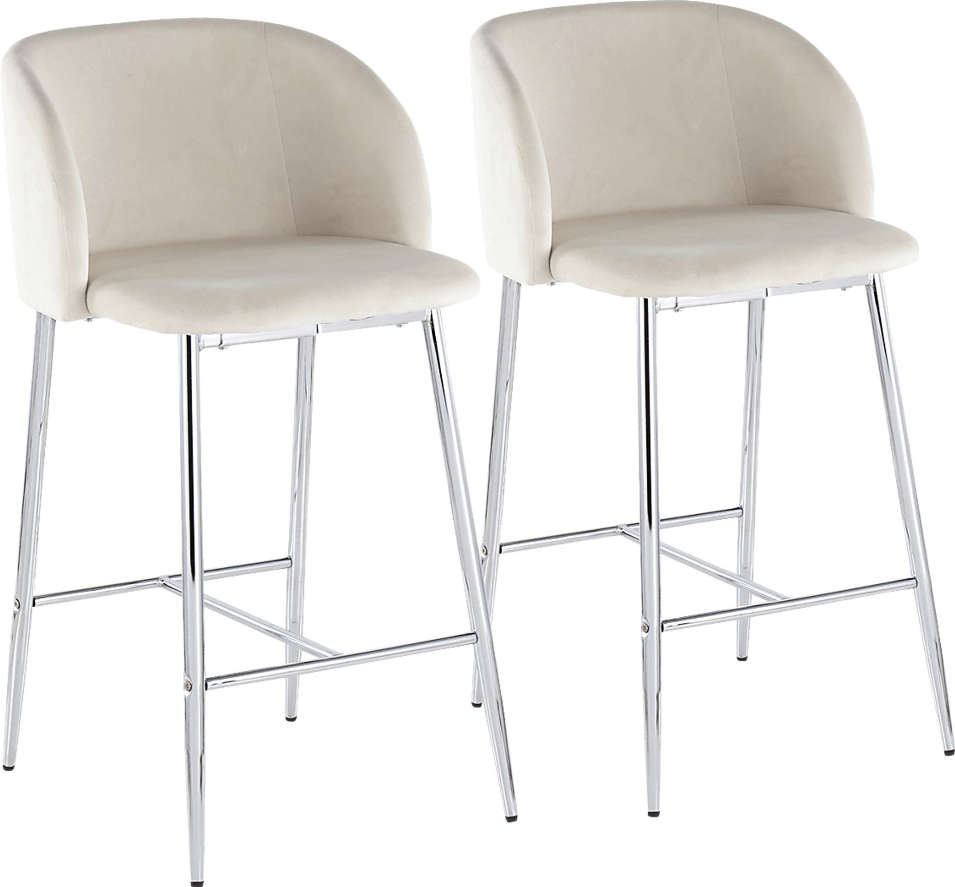 Fulham II Cream Counter Height Stool, Set of 2 - Image 1