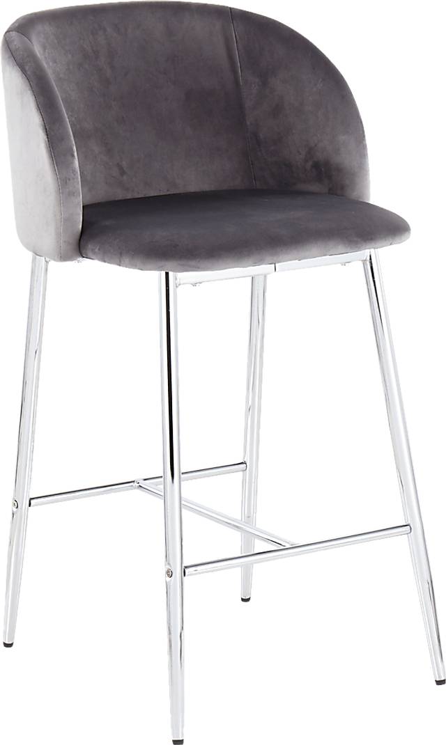Fulham II Gray Counter Height Stool, Set of 2 - Thumbnail - Image 2