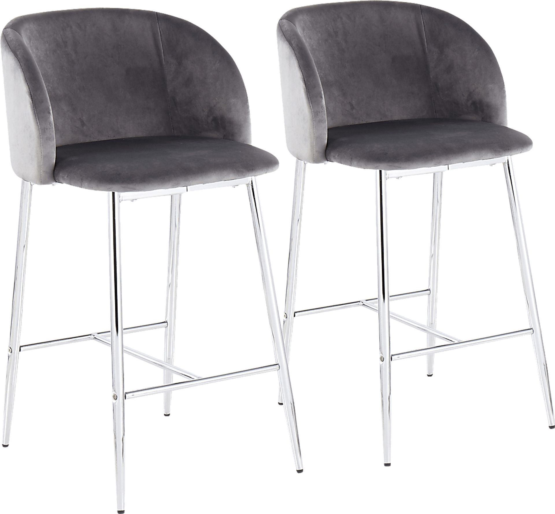 Fulham II Gray Counter Height Stool, Set of 2 - Image 1