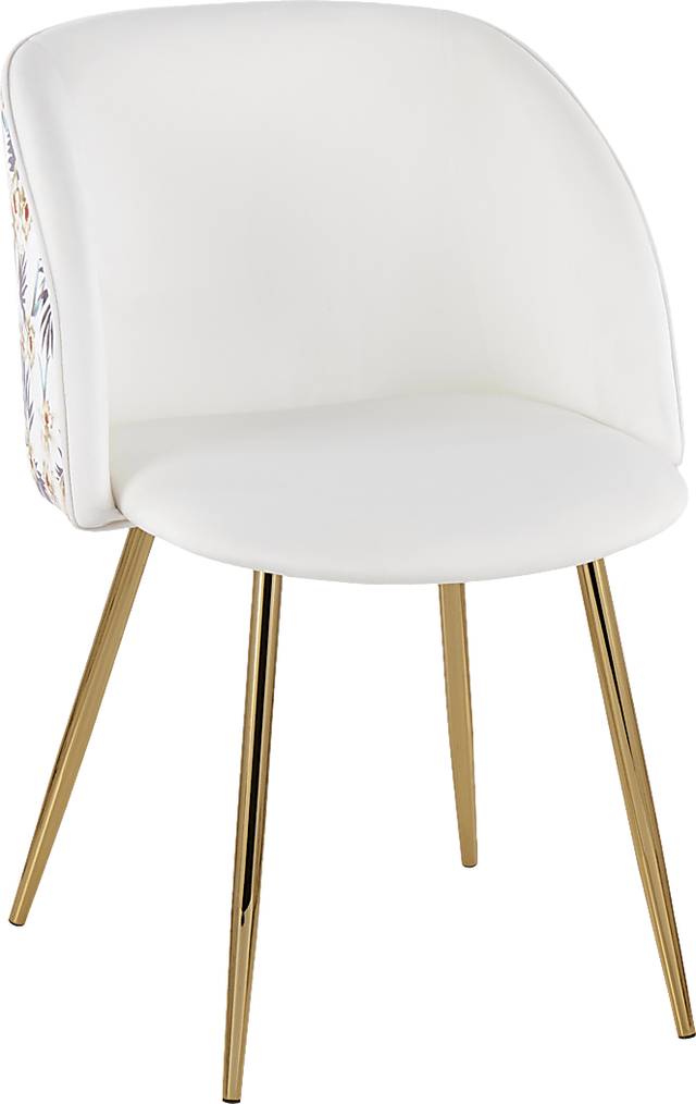 Fulham White Floral Dining Chair, Set of 2 - Thumbnail - Image 2