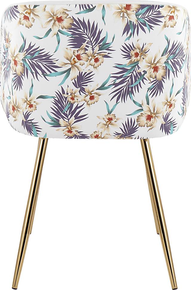 Fulham White Floral Dining Chair, Set of 2 - Thumbnail - Image 5