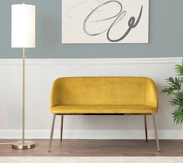 Fulham Yellow Accent Bench - Thumbnail - Image 2