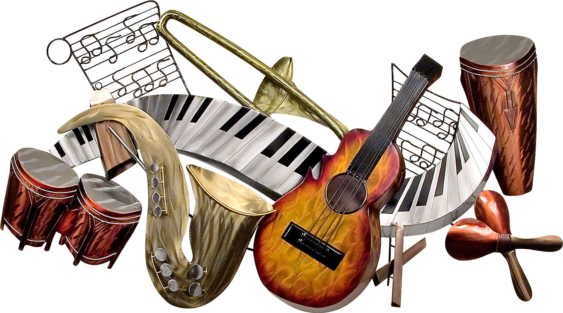 Full Band Brown Indoor/Outdoor Wall Art - Image 1