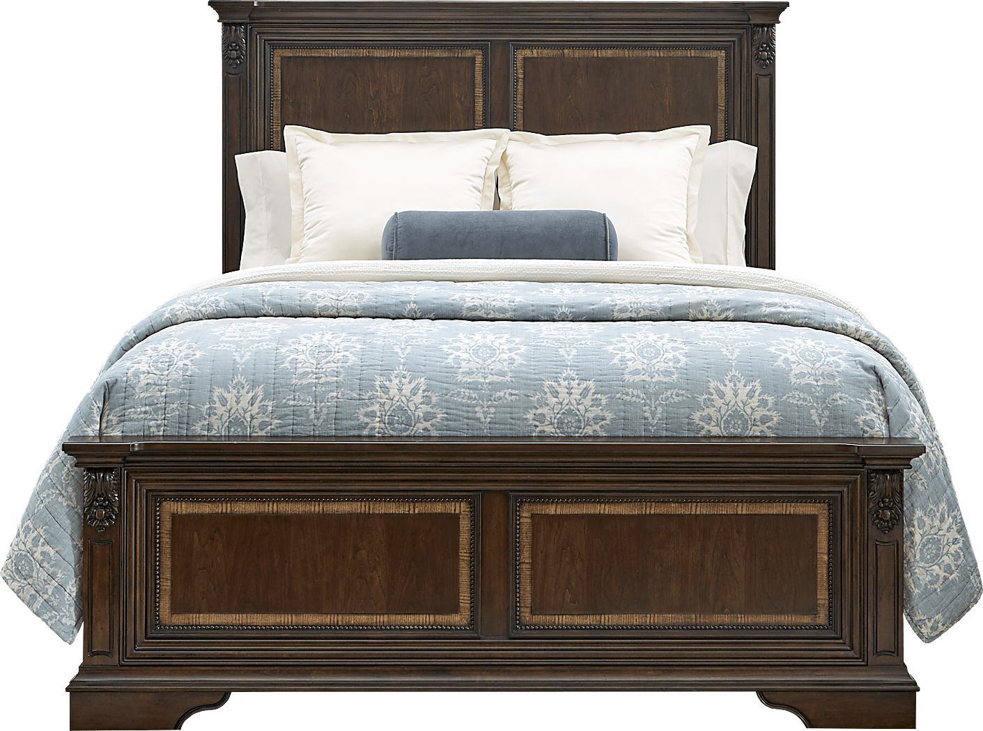 Fuller Brown Cherry Finish 3 Pc King Panel Bed