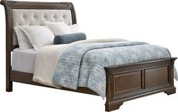 3 pc king upholstered sleigh bed