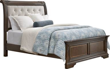 3 pc king upholstered sleigh bed