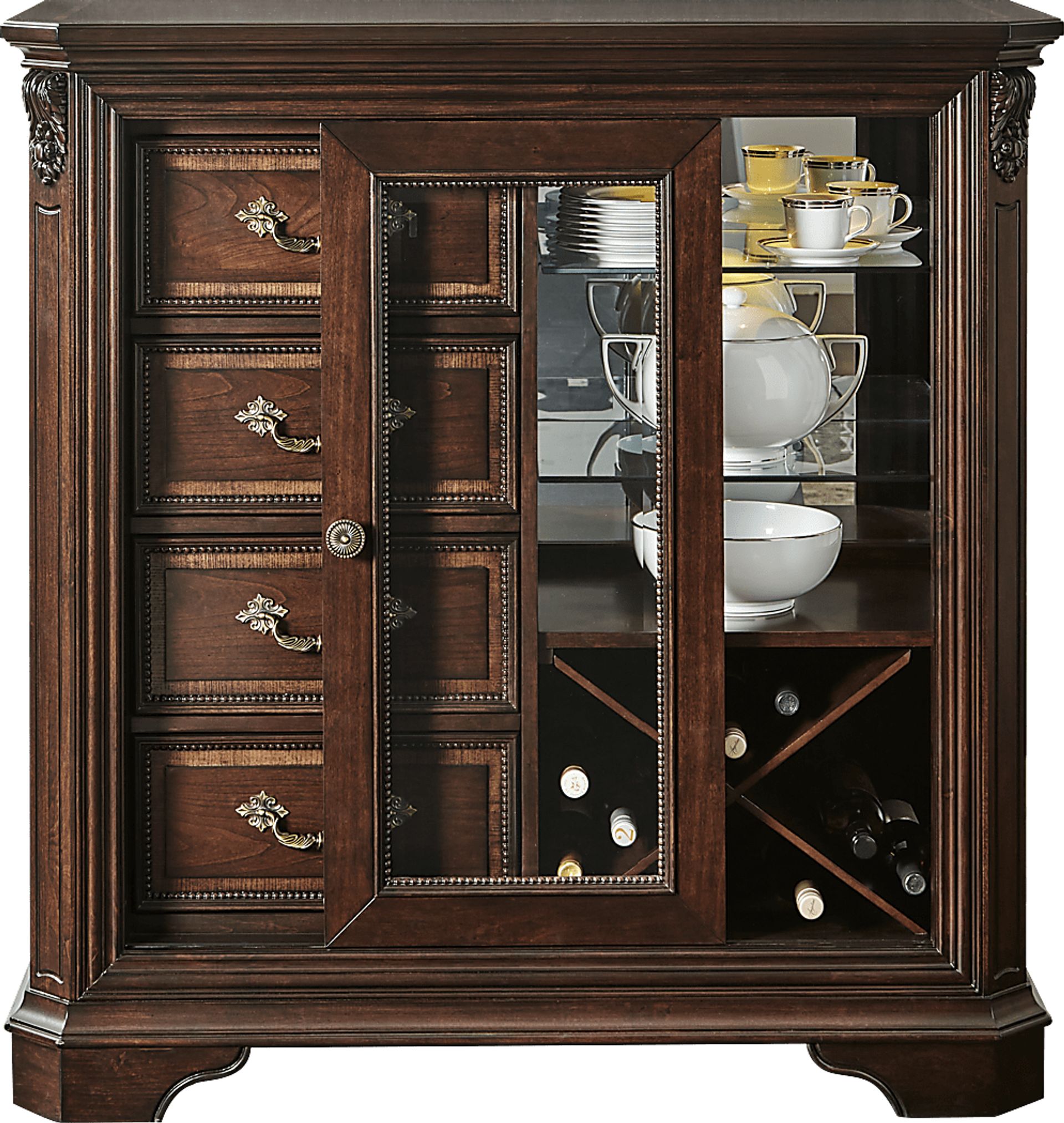 Fuller Brown Cherry Bar Cabinet - Image 2