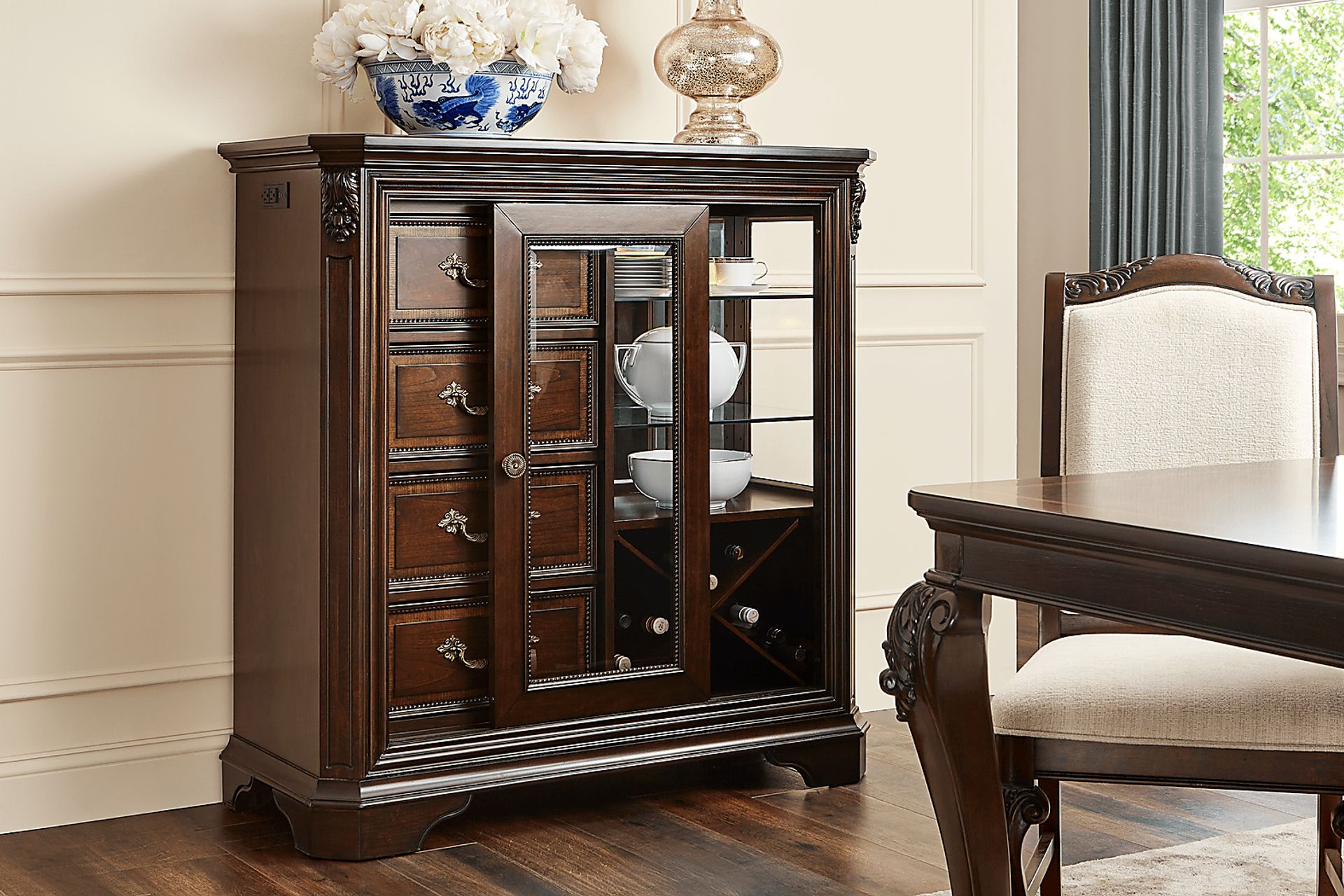 Fuller Brown Cherry Bar Cabinet - Image 4