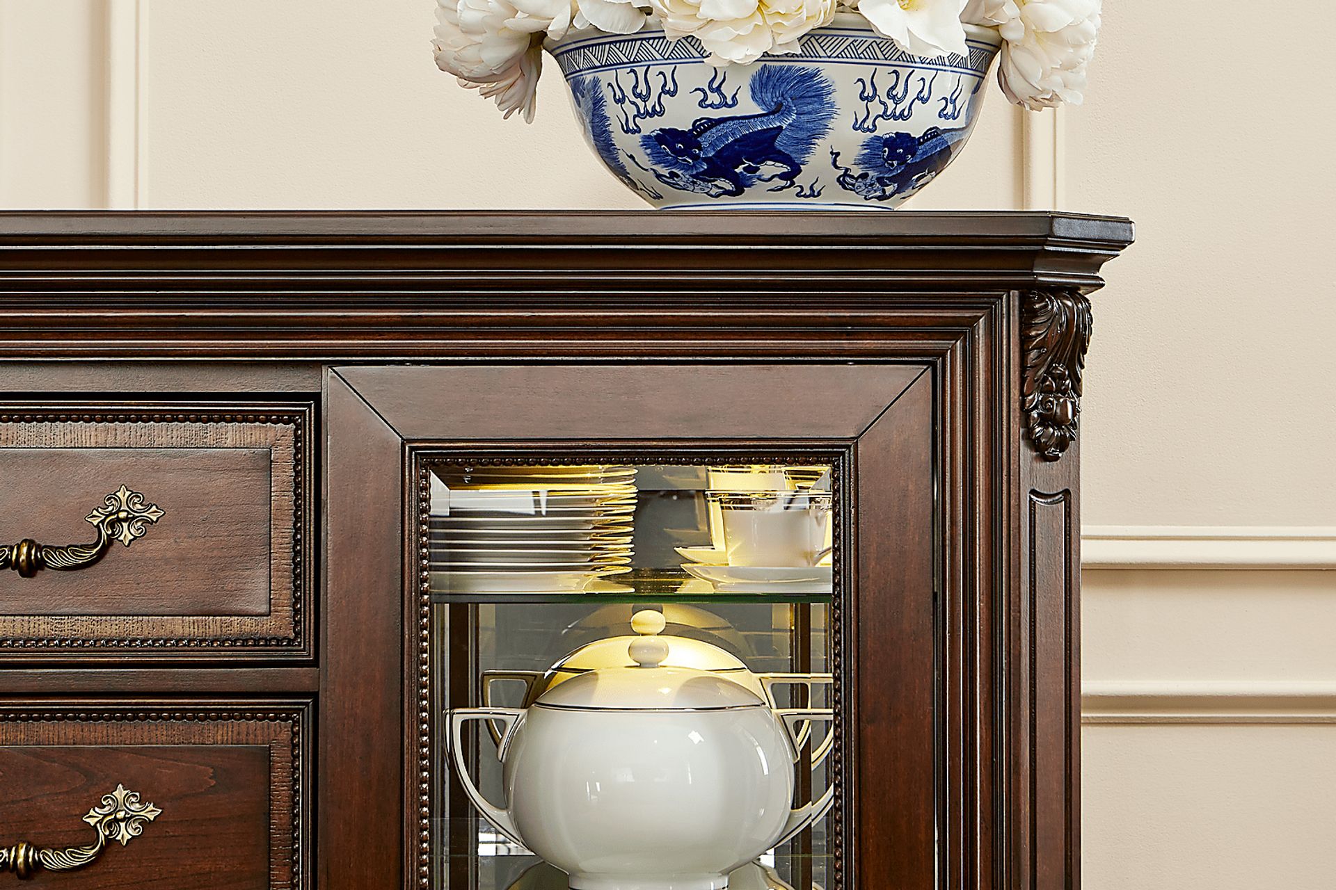 Fuller Brown Cherry Bar Cabinet - Image 5
