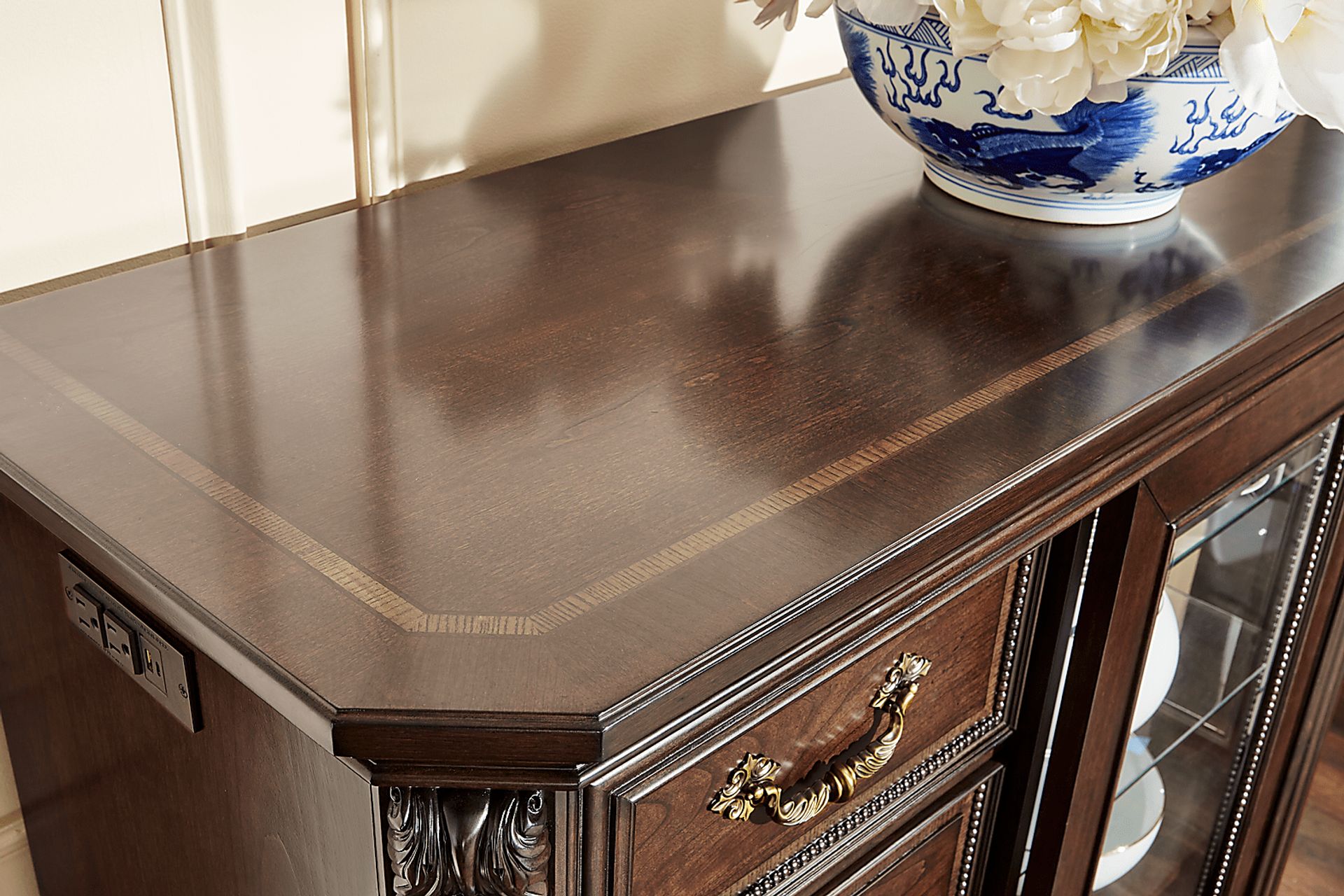 Fuller Brown Cherry Bar Cabinet - Image 6