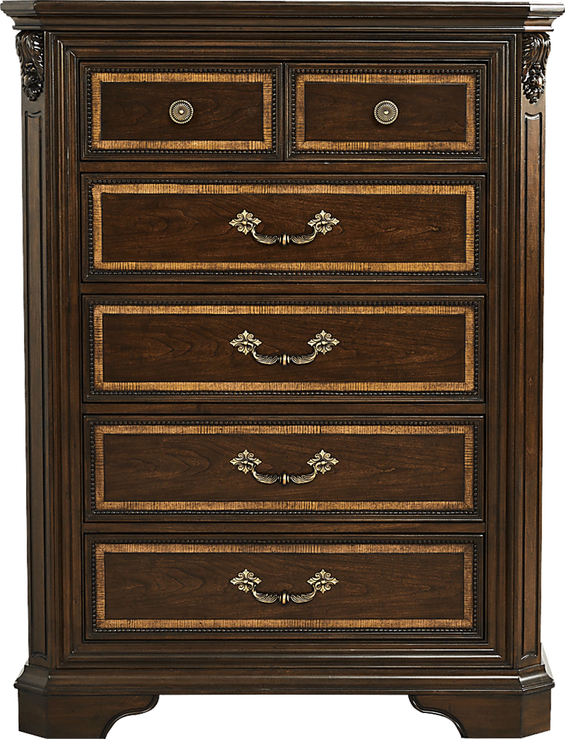 Fuller Brown Cherry 5 Pc Queen Panel Bedroom - Image 3