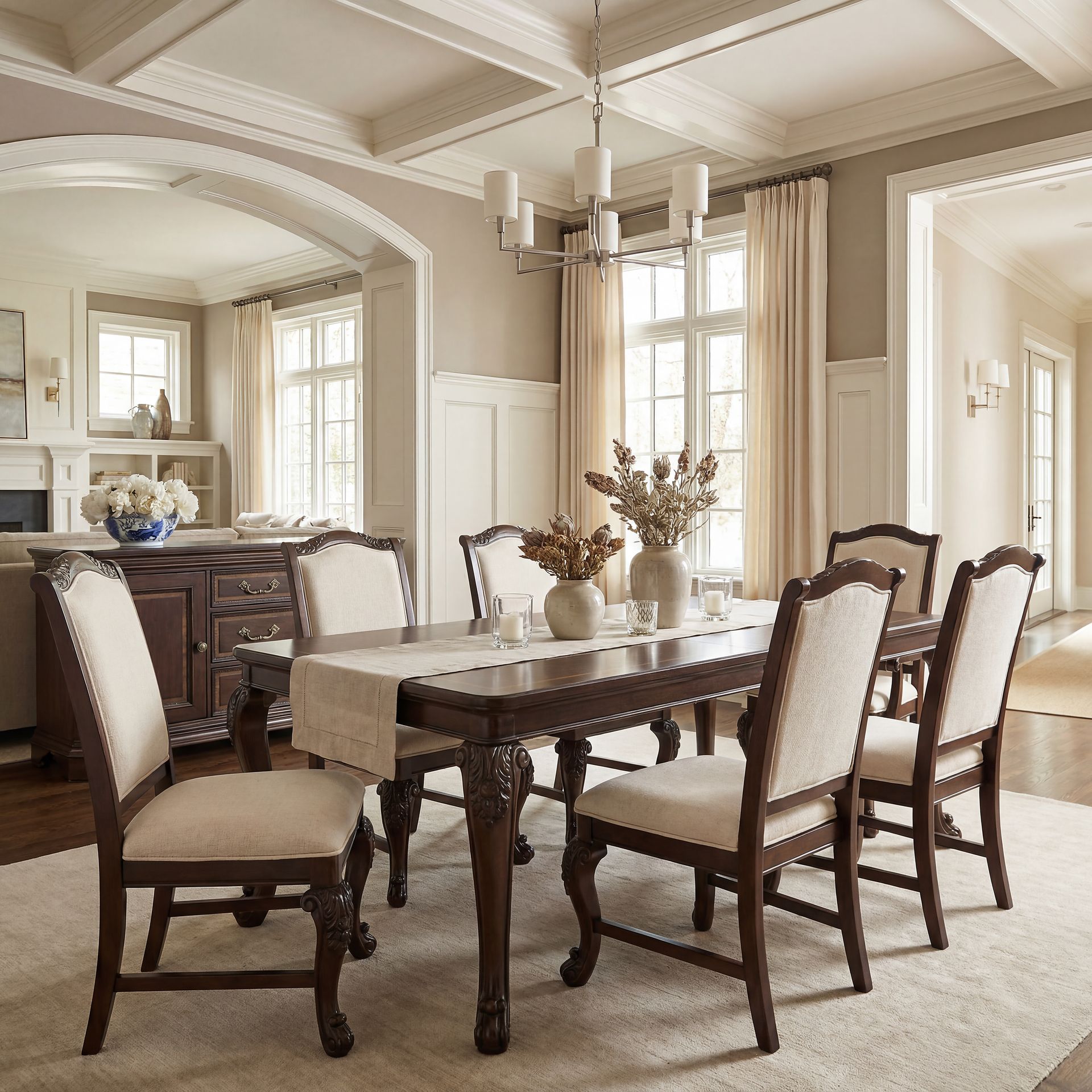 Fuller Brown Cherry 7 Pc Dining Room - Image 6