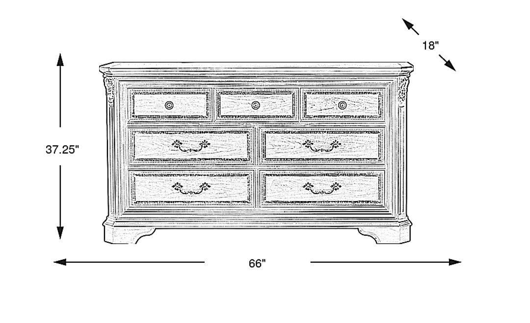Fuller Brown Cherry Finish Dresser
