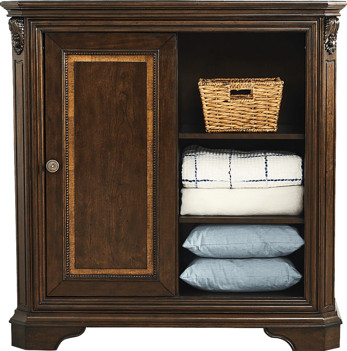 Fuller Brown Cherry Dark Wood Chest | Rooms to Go