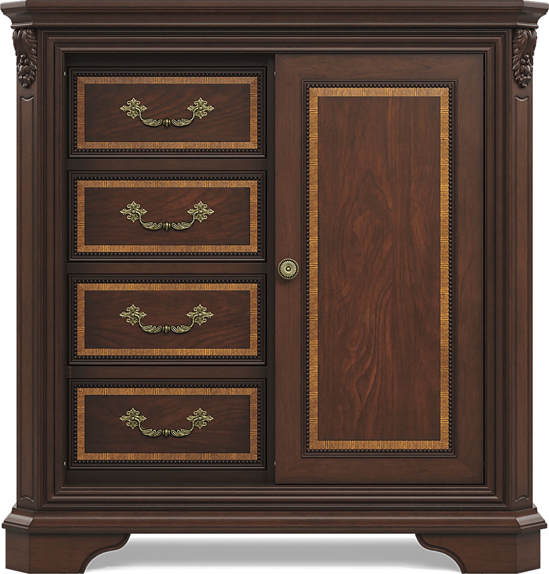 Fuller Brown Cherry Finish Door Chest - Image 1