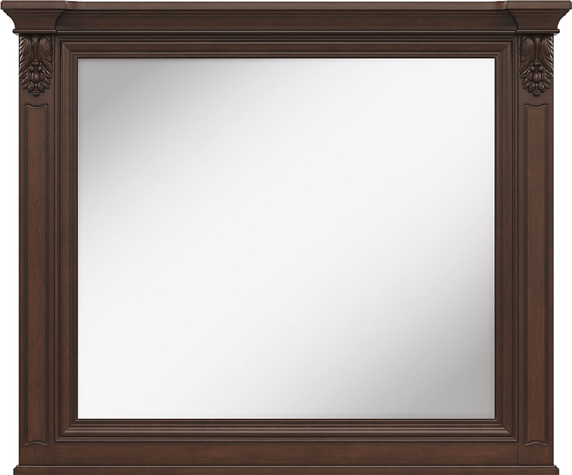 Fuller Brown Cherry Finish 7 Pc Queen Upholstered Sleigh Bedroom - Image 12