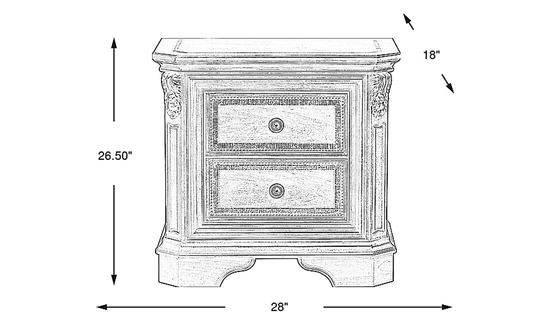 Fuller Brown Cherry Finish Nightstand