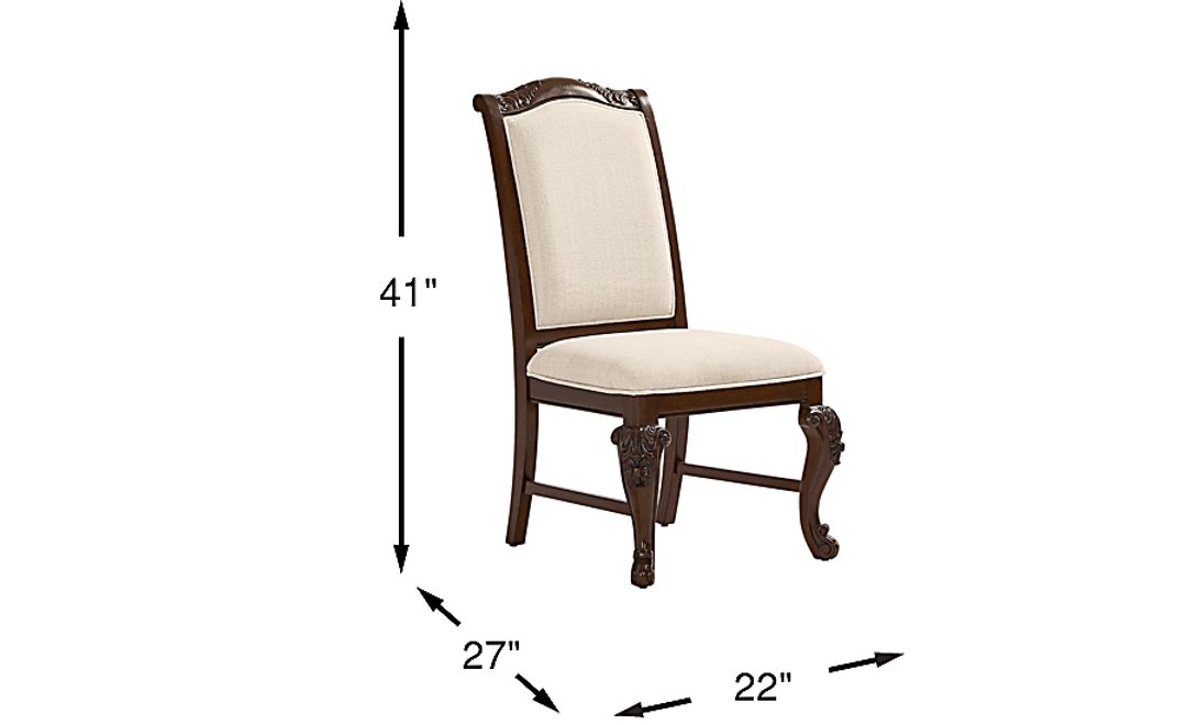 Fuller Brown Cherry Upholstered Side Chair