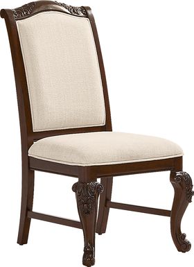Fuller Brown Cherry Upholstered Side Chair