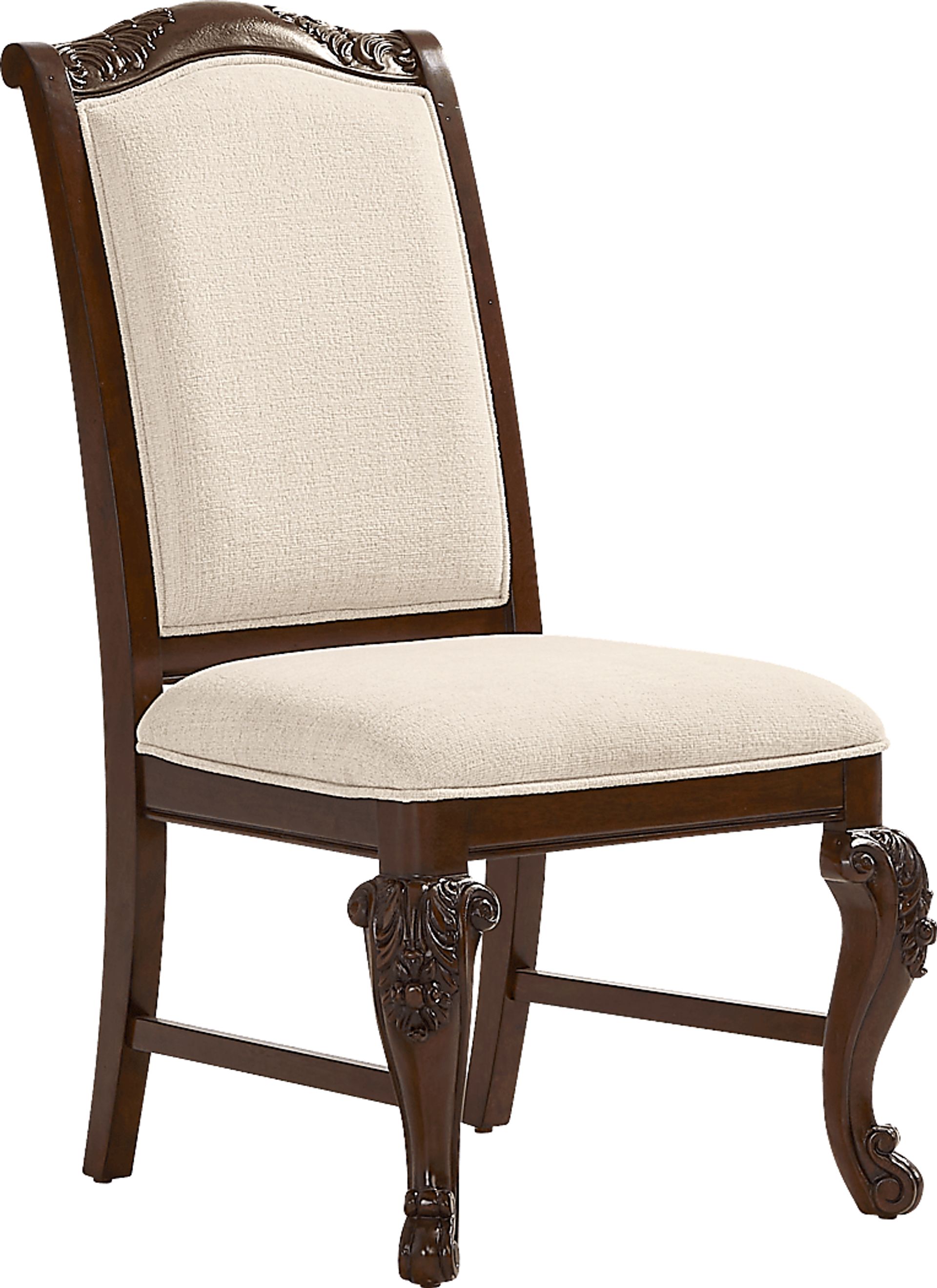 Fuller Brown Cherry Upholstered Side Chair - Image 1