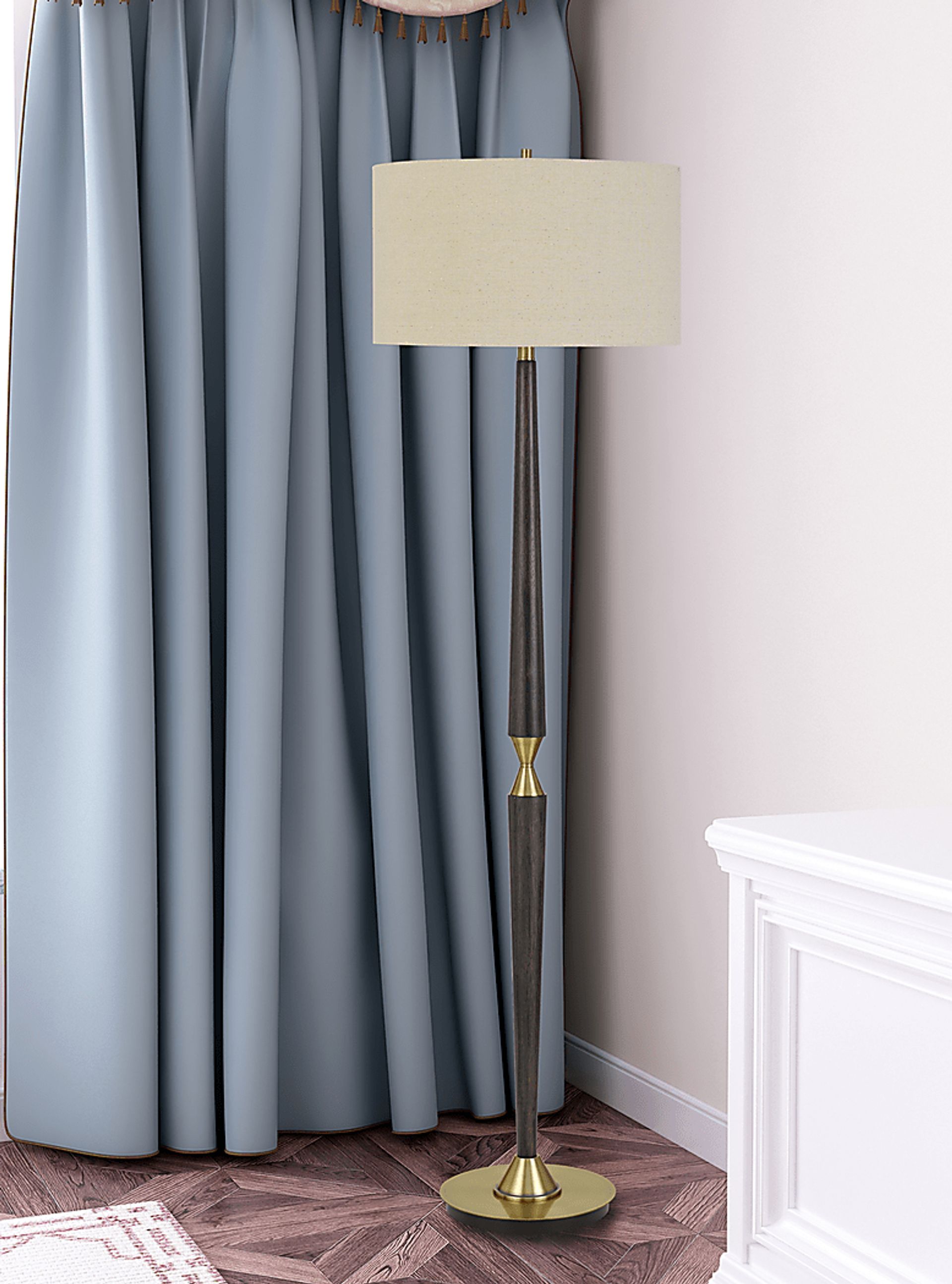 Fulton Place Brass Floor Lamp - Image 2