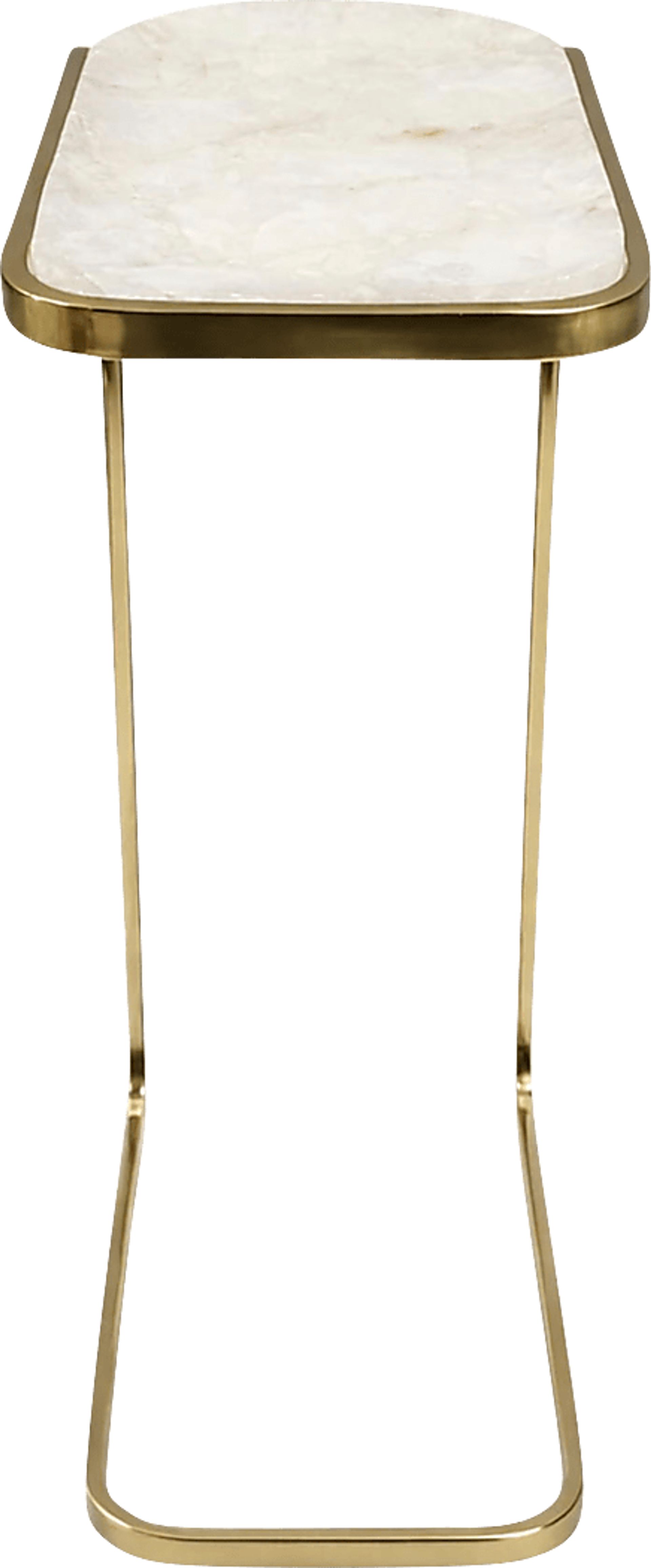 Funde Gold/White End Table - Image 4