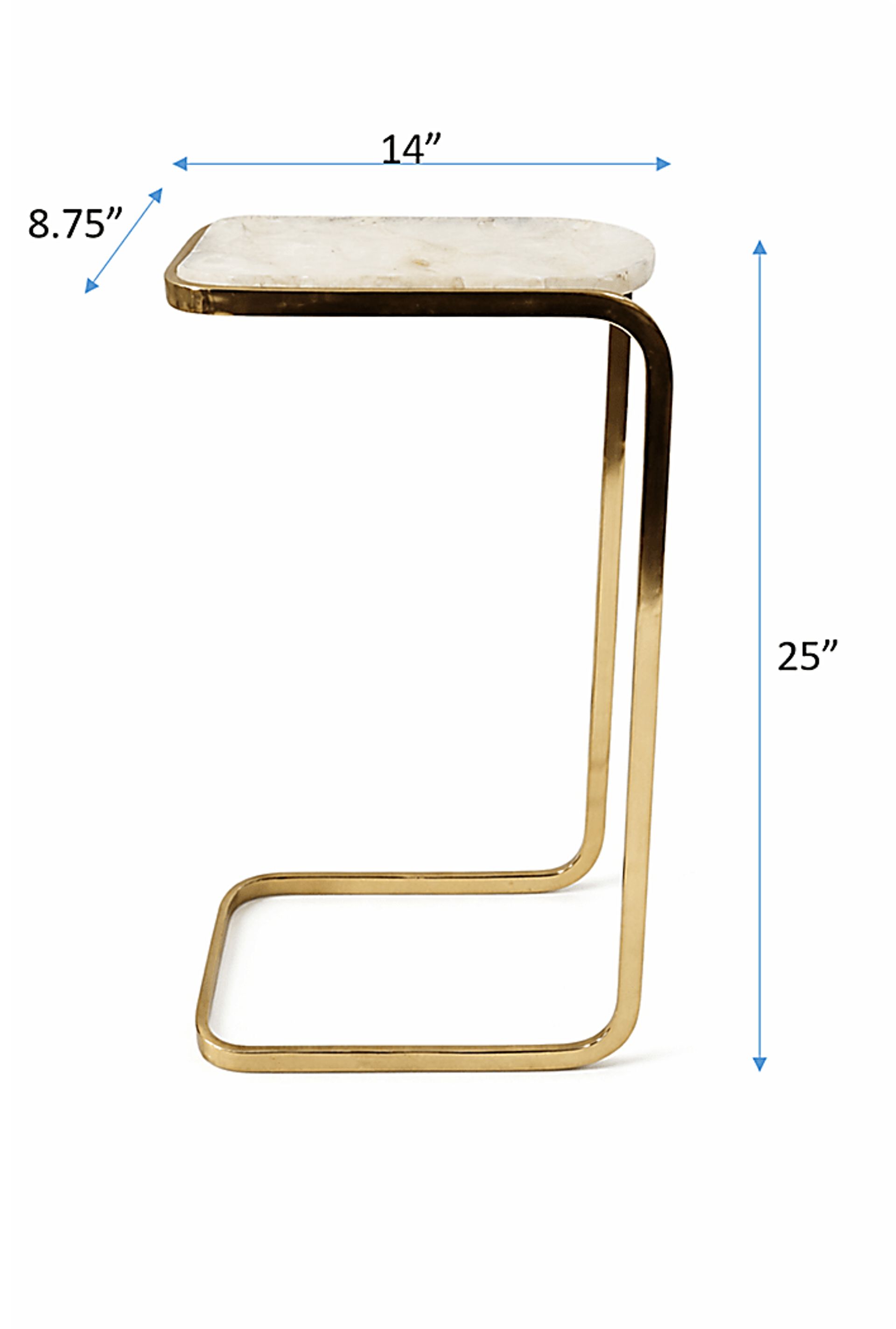 Funde Gold/White End Table - Image 7