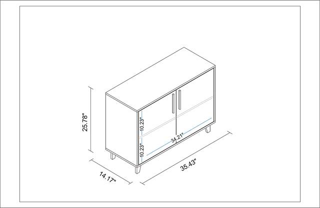 Fuqua White Sideboard - Thumbnail - Image 3
